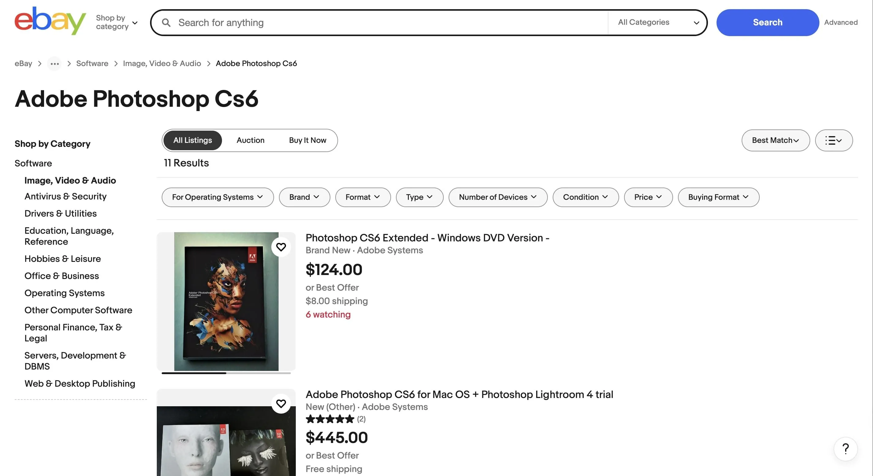 Adobe CS6 phiên bản cũ được rao bán trên eBay