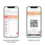 Ảnh chụp màn hình giao diện website Airalo, một nhà cung cấp eSIM hàng đầu cho du lịch quốc tế.