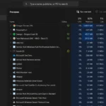 Ảnh chụp màn hình Task Manager hiển thị thông số sử dụng pin của ứng dụng
