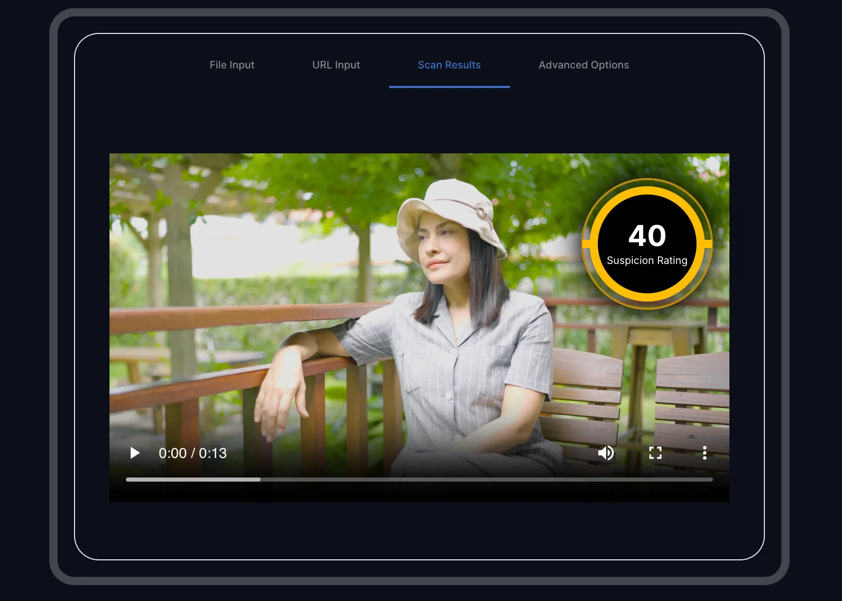 Attestiv.Video đánh giá mức độ đáng ngờ của video AI