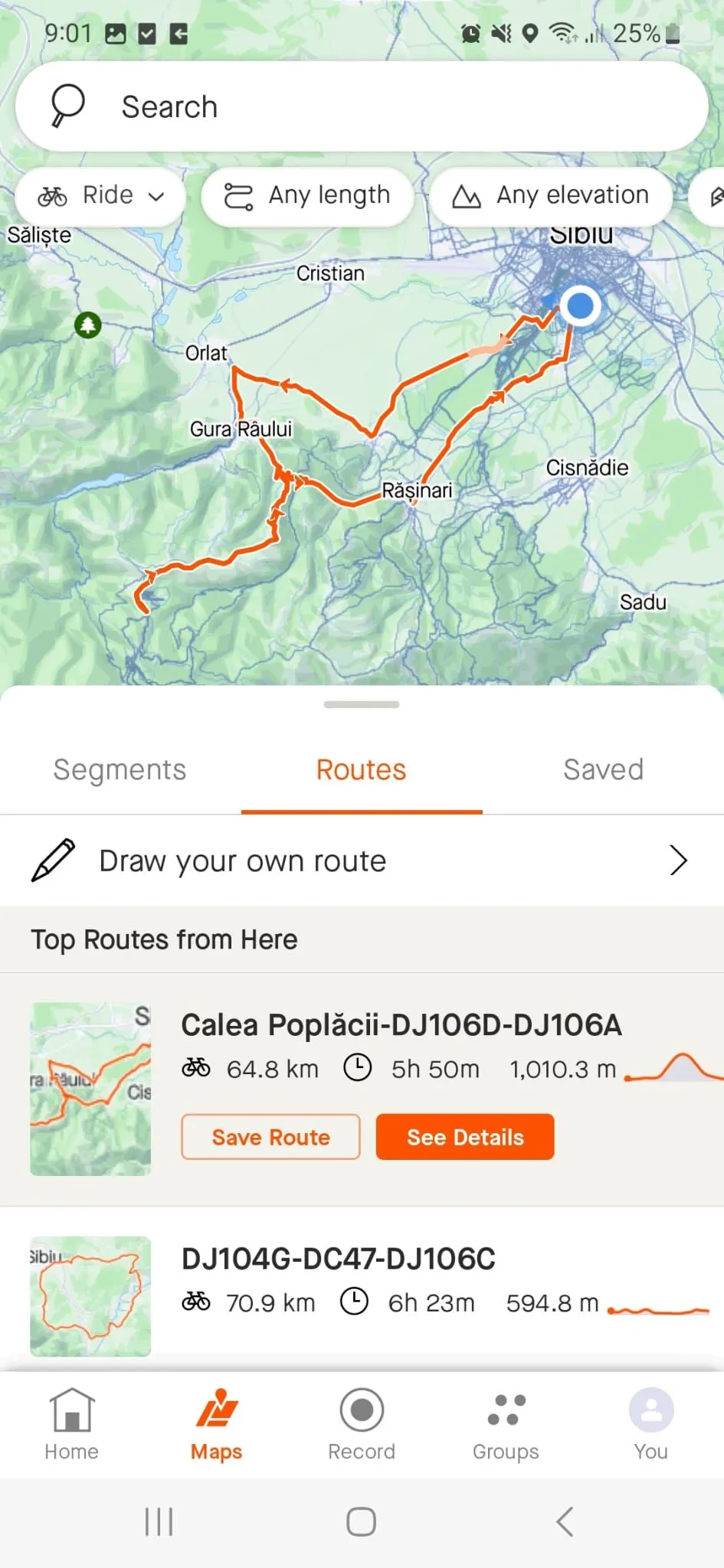 Bắt đầu vẽ lộ trình chạy bộ trên ứng dụng Strava