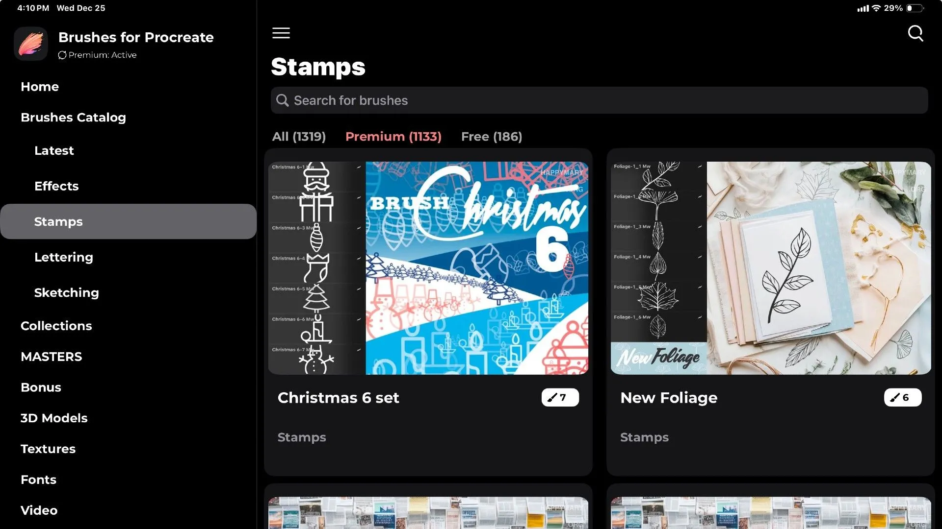 Bộ sưu tập sticker, stamp kỹ thuật số được tải về và sử dụng trong Procreate