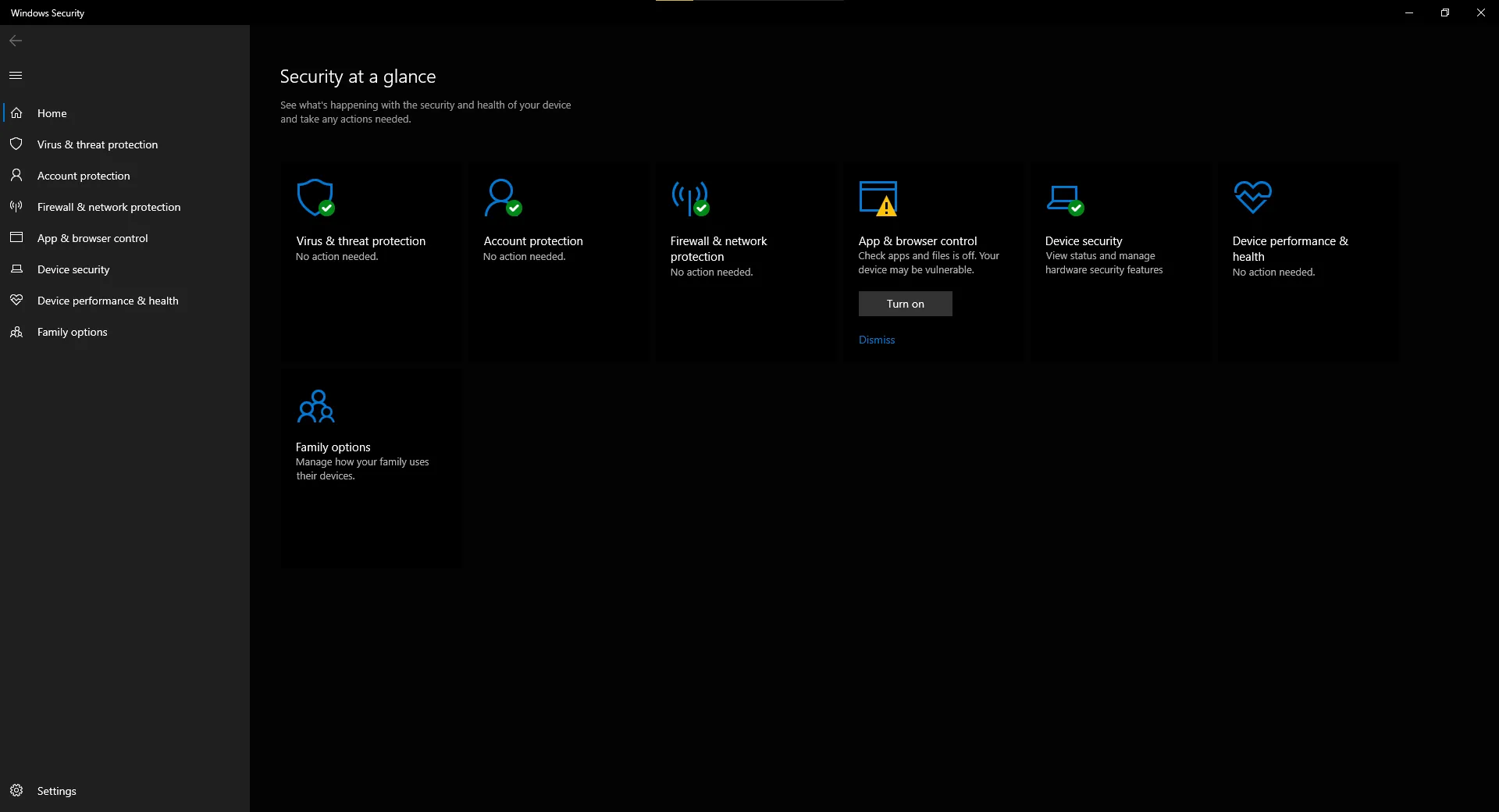 Các tùy chọn bảo mật và chống virus trong cài đặt Windows Security