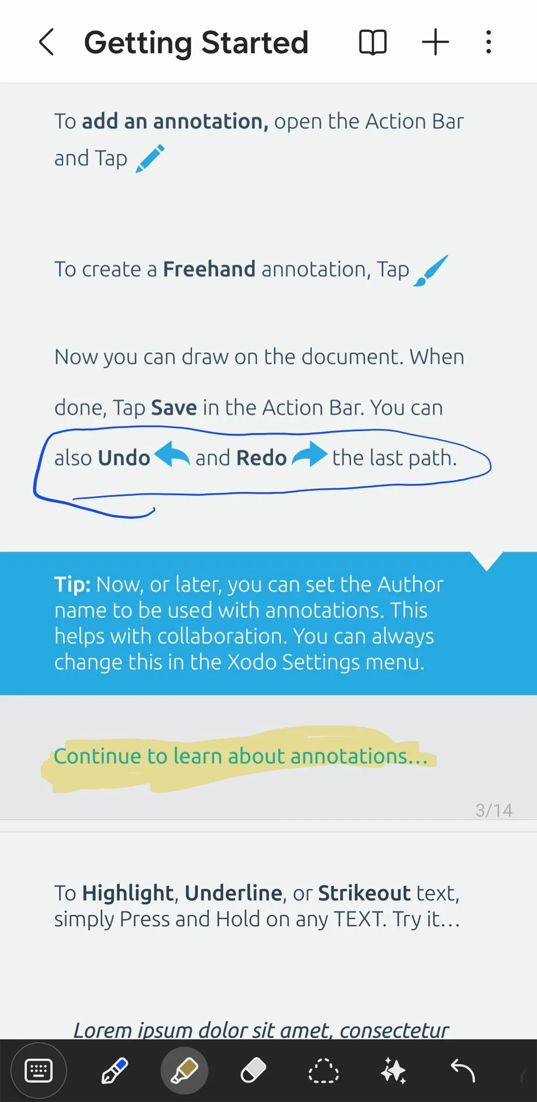 Các tùy chọn chú thích PDF mạnh mẽ trong ứng dụng Samsung Notes