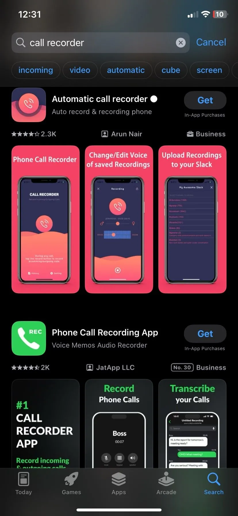 Các ứng dụng ghi âm cuộc gọi trên App Store cho iPhone