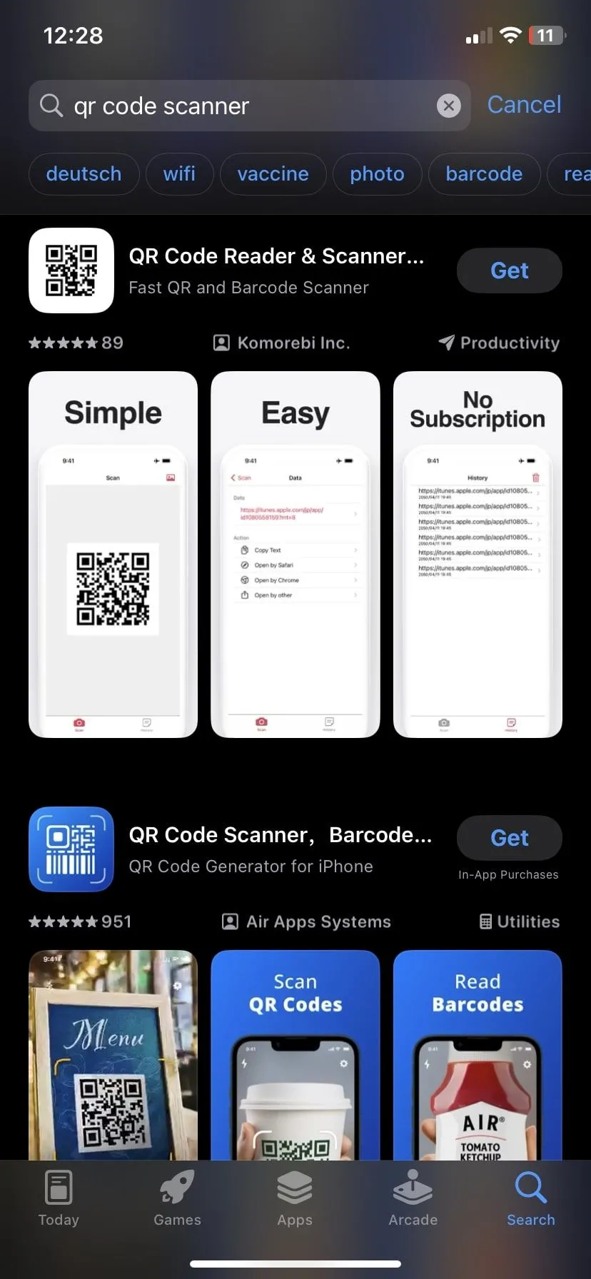 Các ứng dụng quét mã QR của bên thứ ba trên App Store iPhone