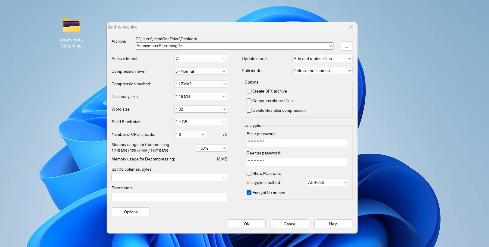 Cách đặt mật khẩu bảo vệ tệp tin bằng phần mềm 7-Zip trên Windows