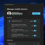 Cách hiển thị thiết bị di động trên trang quản lý thiết bị di động trong cài đặt Windows 11