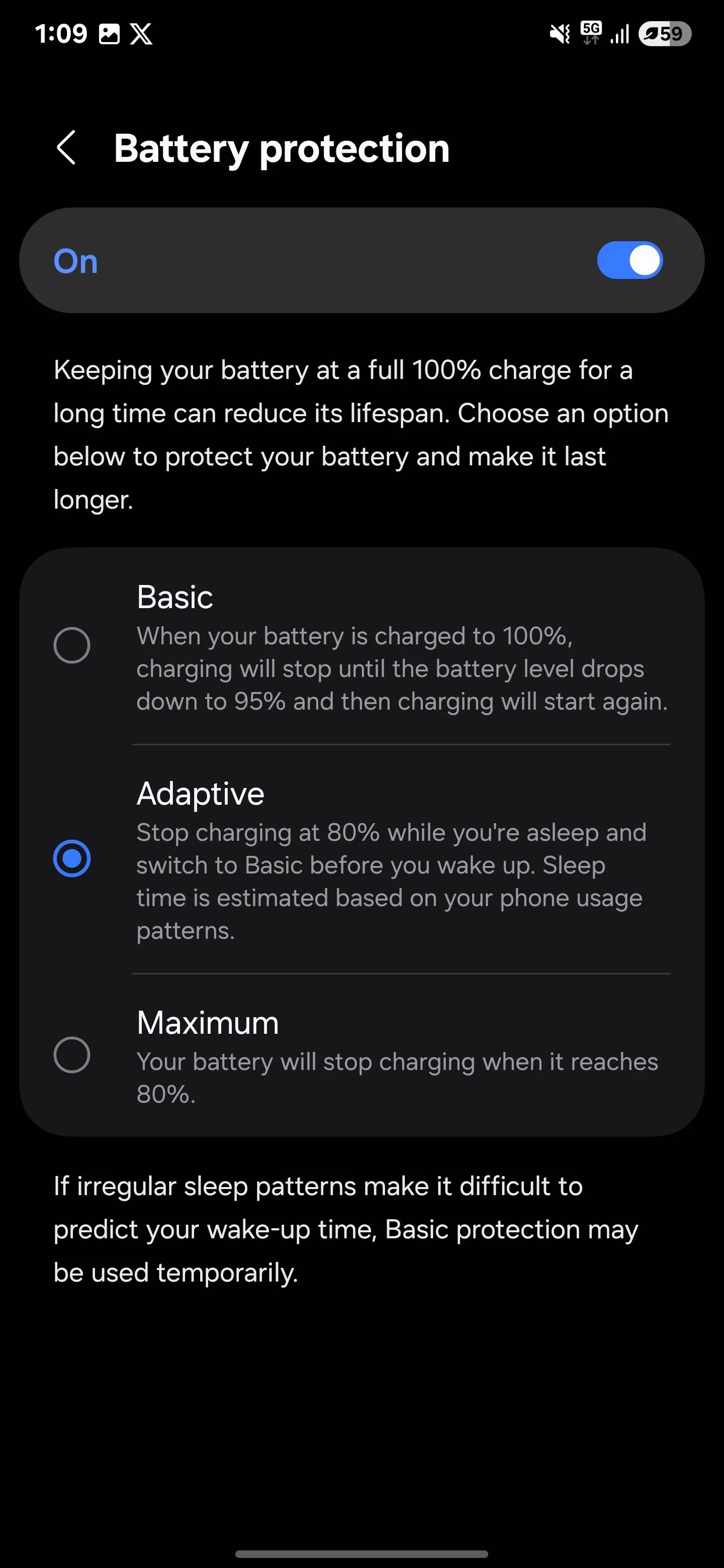 Cài đặt chế độ Bảo vệ pin thích ứng (Adaptive) trên Samsung S25 Ultra