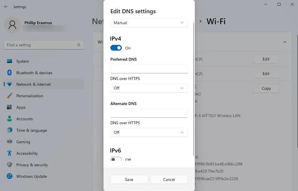 Cài đặt DNS trên Windows