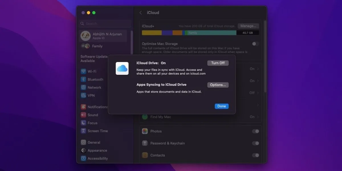 Cài đặt đồng bộ hóa iCloud trên máy Mac cho phép người dùng quản lý dữ liệu đồng bộ qua các thiết bị Apple của họ