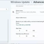 Cài đặt Giờ Hoạt Động thủ công trên Windows trong ứng dụng Cài đặt