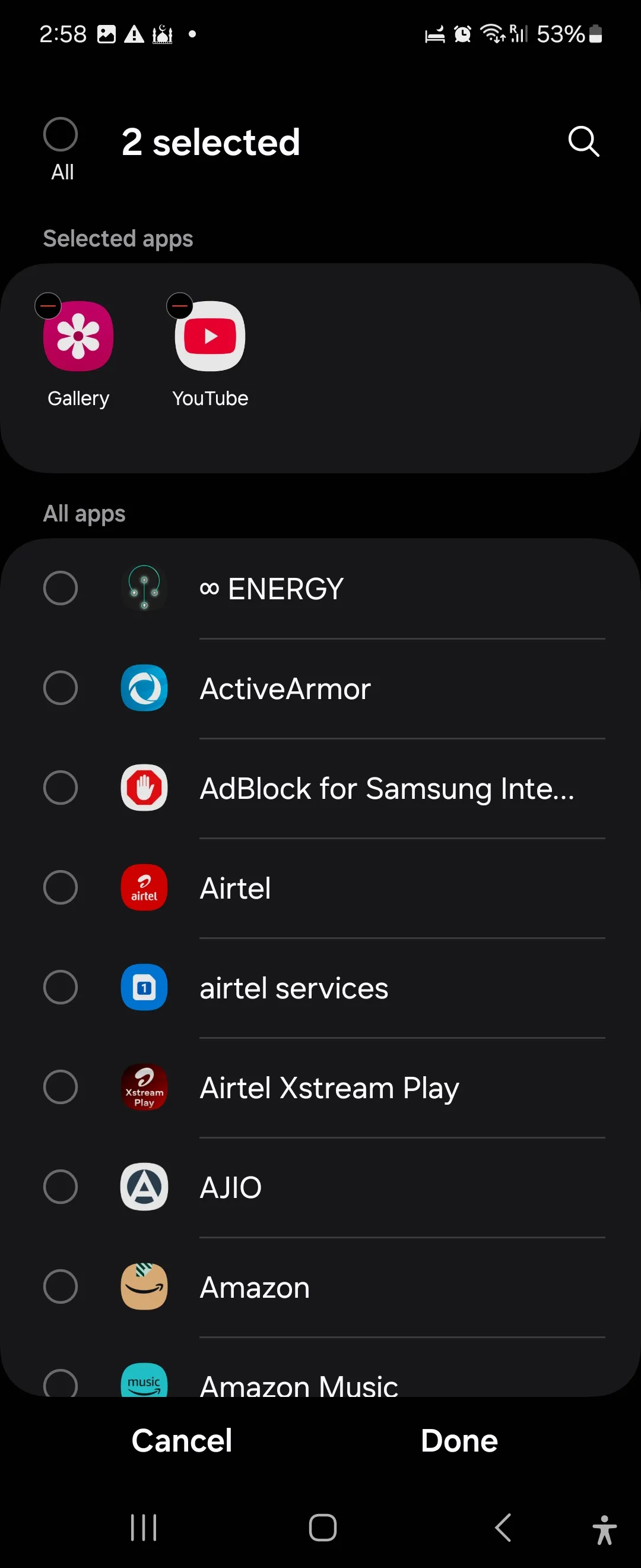 Cài đặt quy trình xoay màn hình trong Chế độ và Quy trình Samsung