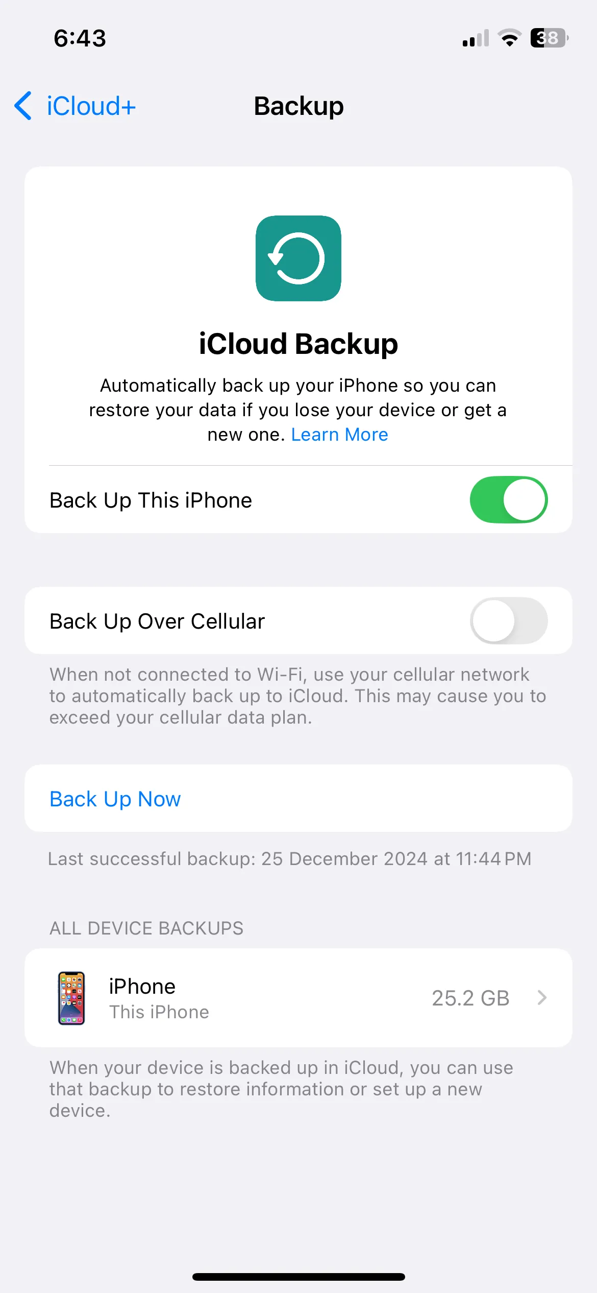 Cài đặt sao lưu iCloud trên iPhone, tắt sao lưu qua di động