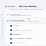 Cài đặt sao lưu Windows 11 hiển thị tùy chọn sao lưu dữ liệu máy tính