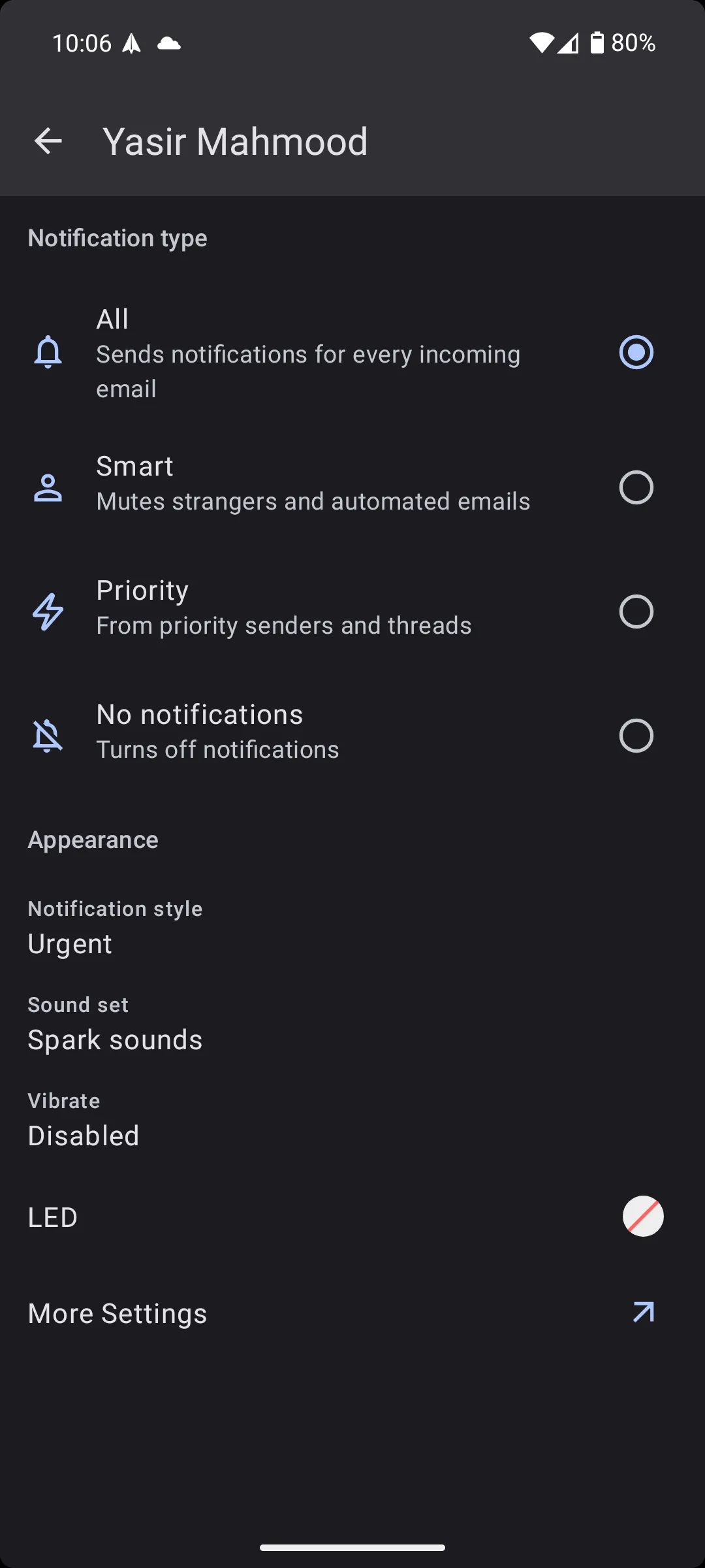 Cài đặt thông báo thông minh của Spark Mail giúp tập trung vào email quan trọng