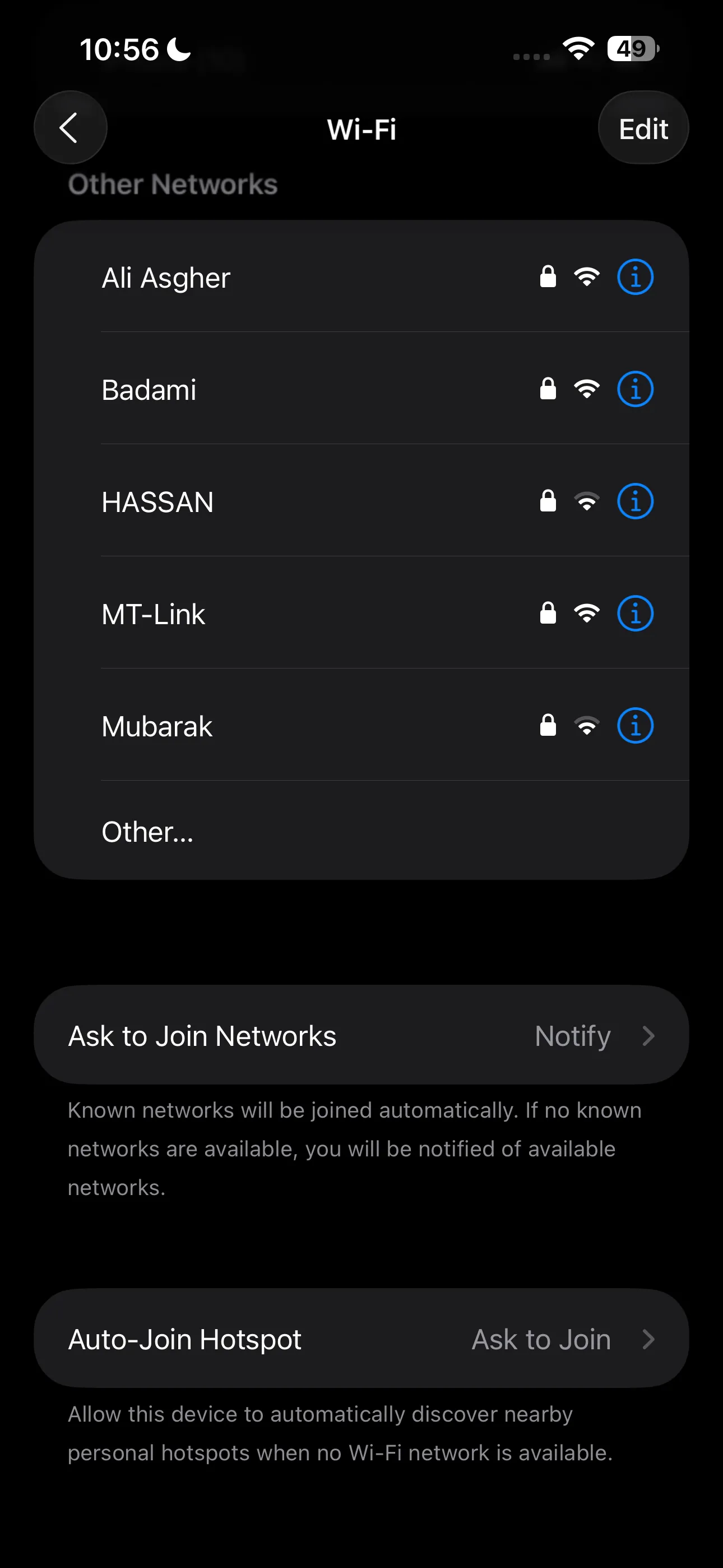 Cài đặt tùy chọn mạng Wi-Fi trên iOS