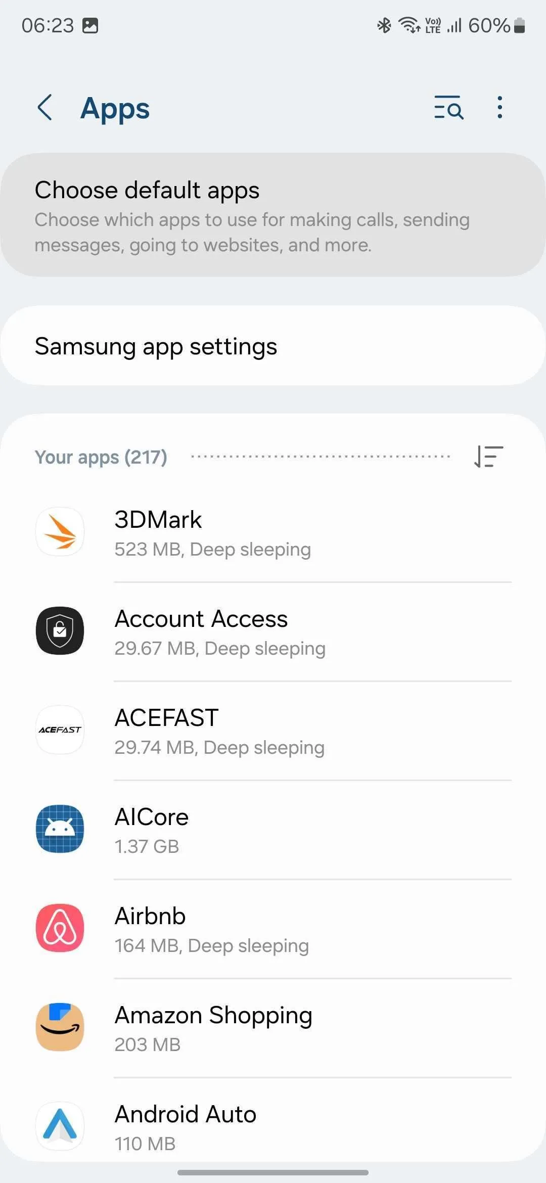 Cài đặt ứng dụng trên Samsung S24 Ultra, chọn mục &quot;Ứng dụng&quot;