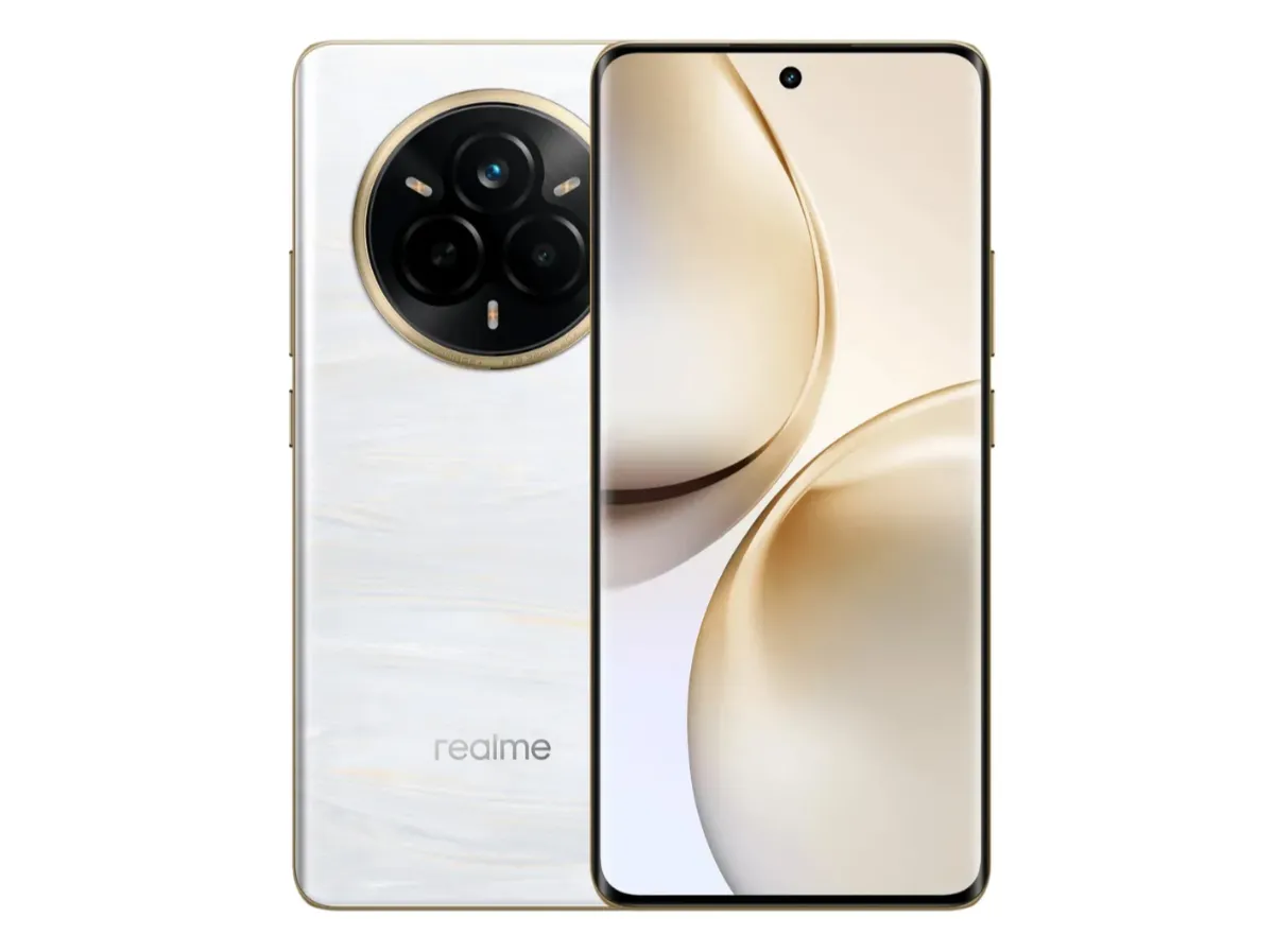 Cận cảnh thiết kế mặt lưng và cụm camera hình tròn của điện thoại Realme 14 Pro Plus