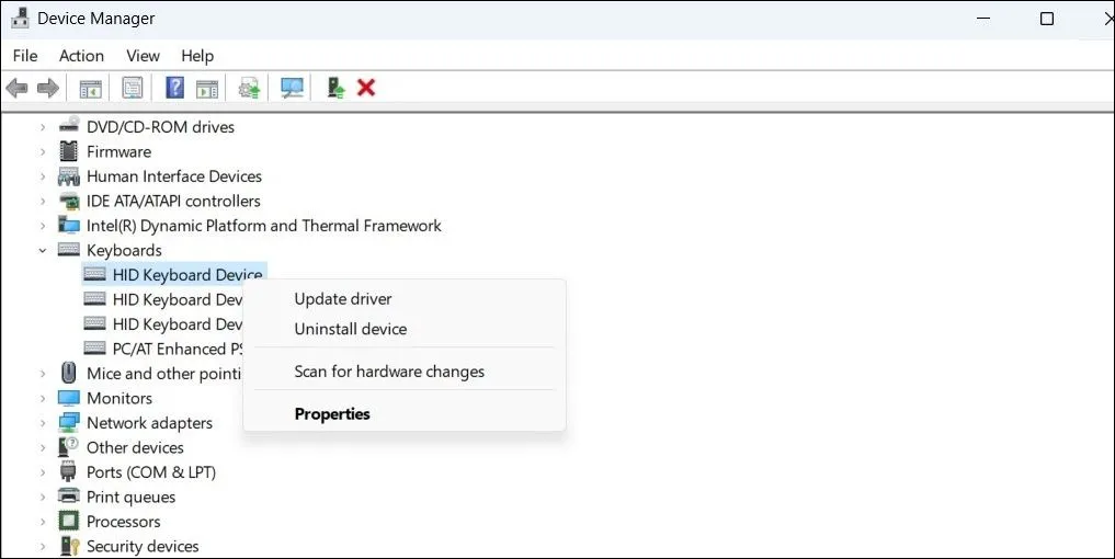 Cập nhật Driver bàn phím trong Windows
