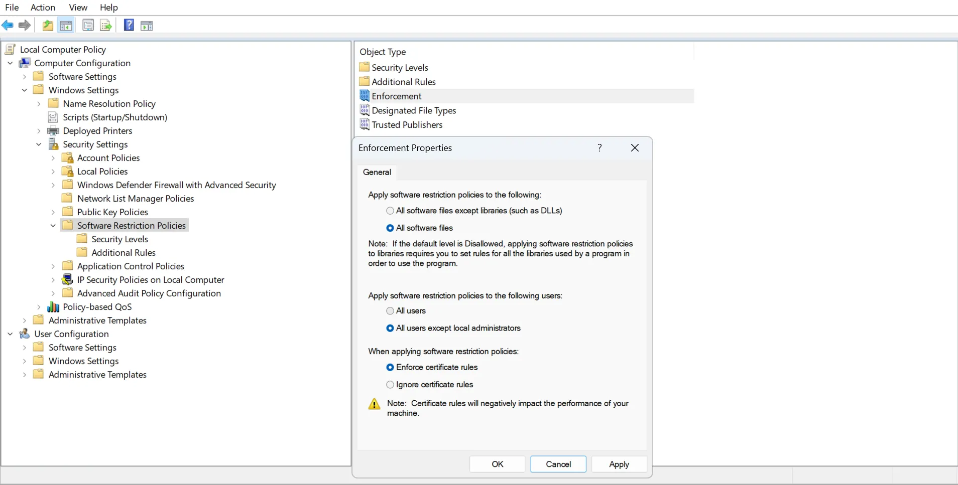 Chặn cài đặt phần mềm trái phép trên Windows 11 Pro bằng Group Policy