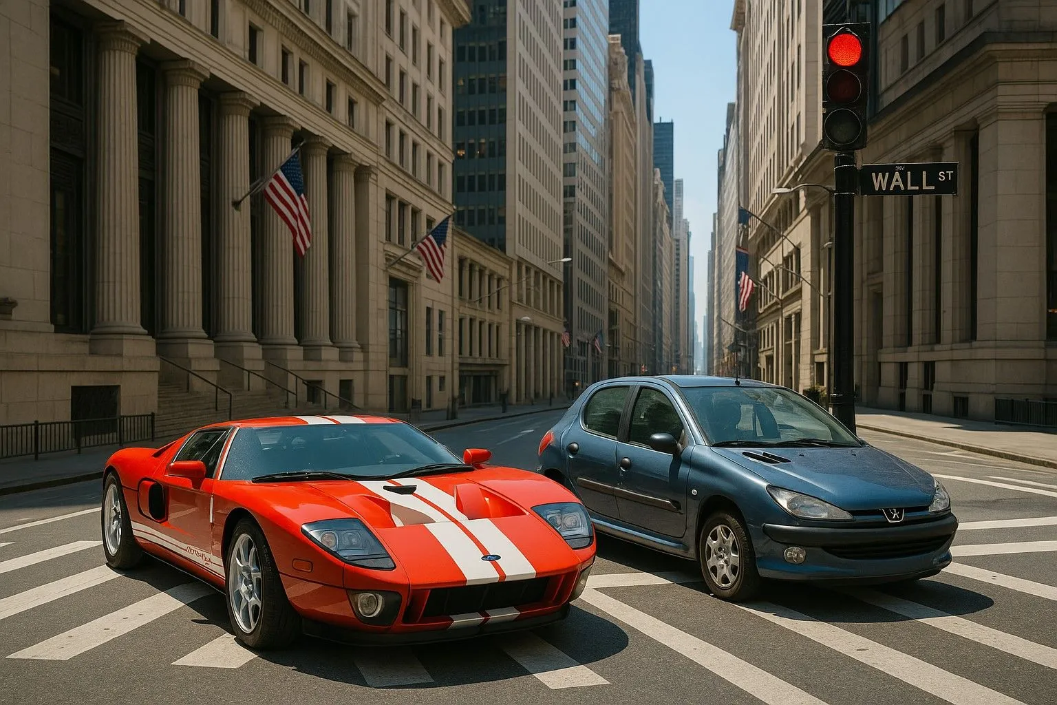 ChatGPT 4o tạo hình Ford GT và Peugeot 206 chân thực trên phố New York