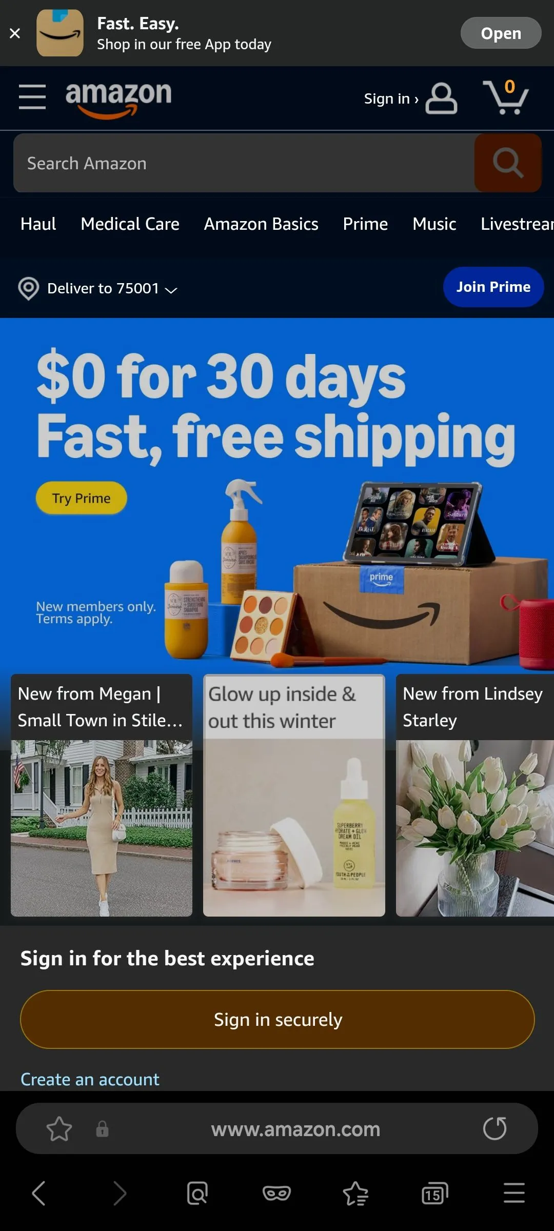 Chế độ tối Samsung Internet áp dụng trên trang web