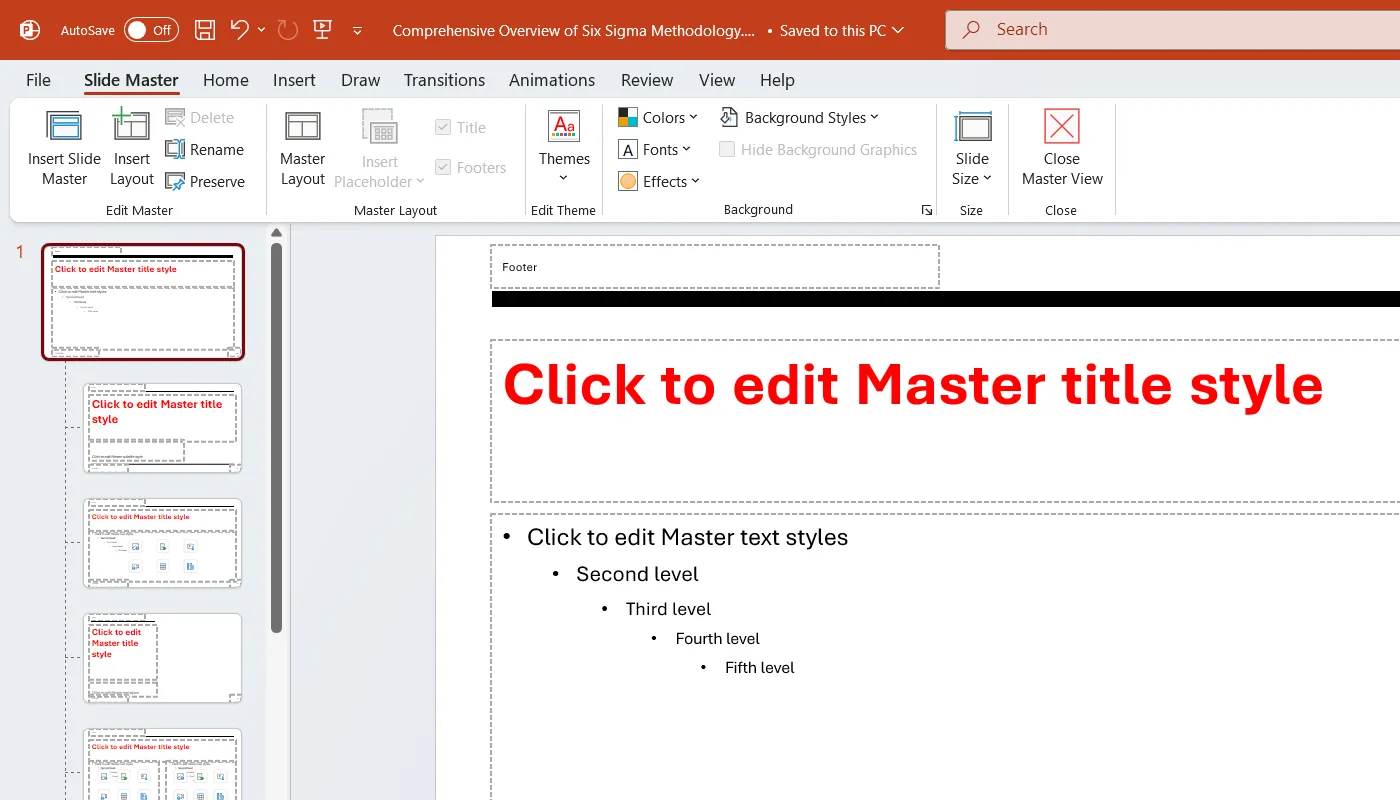 Chỉnh sửa Master Slide (Mẫu Chiếu) trong PowerPoint để thay đổi đồng bộ trên các slide