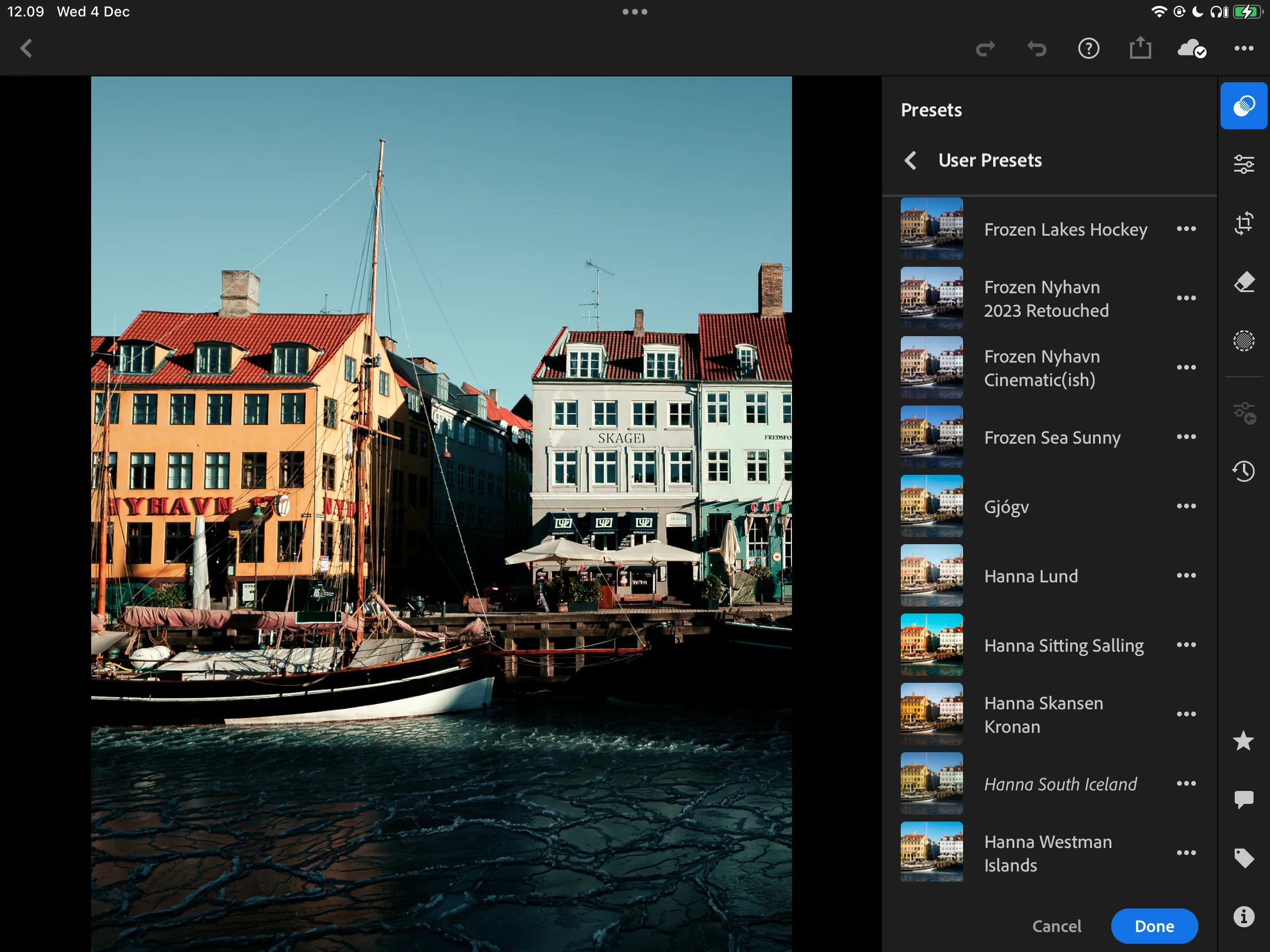 Chọn các preset được đề xuất trong Adobe Lightroom CC