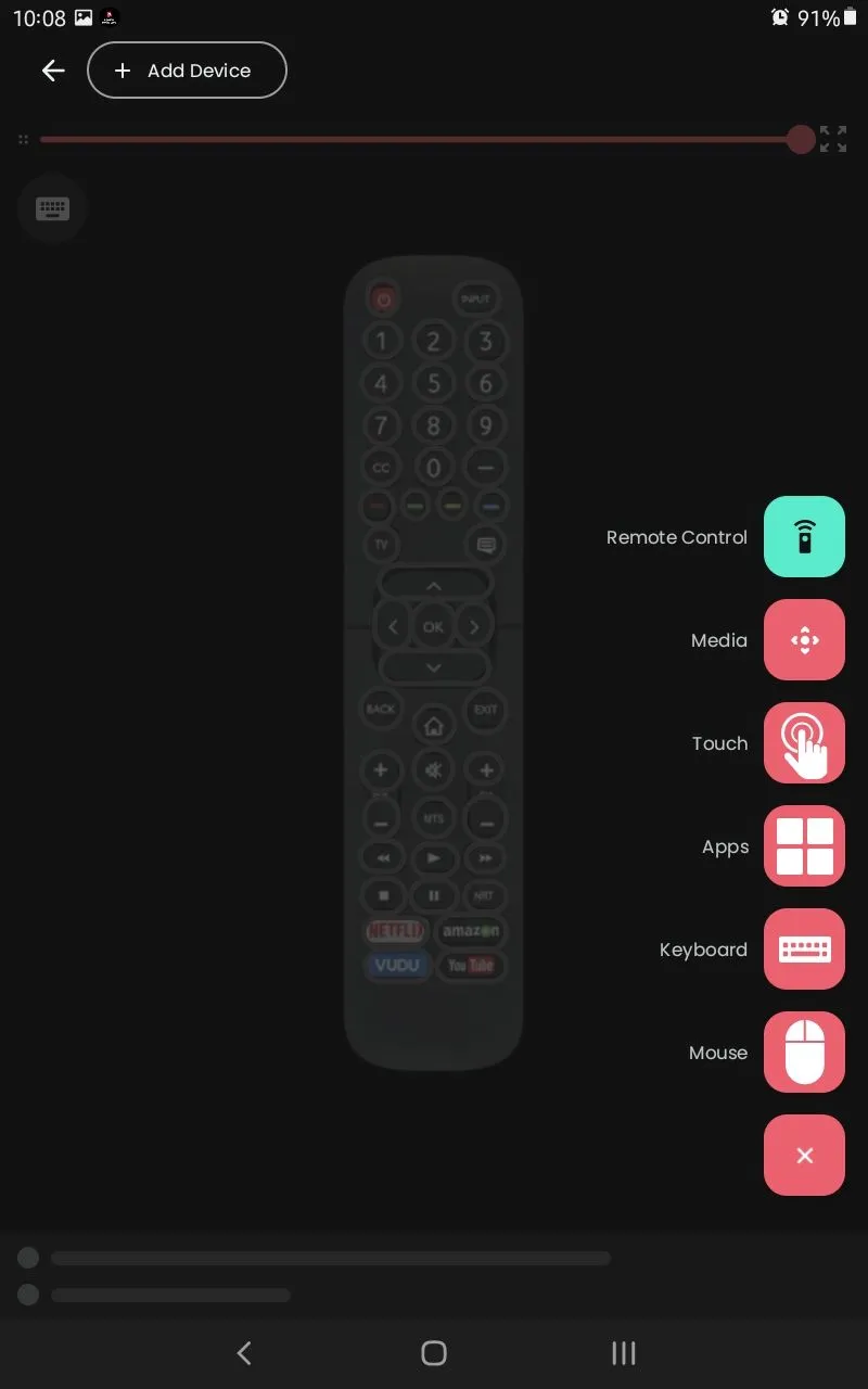 Chọn giao diện remote trong ứng dụng Remote For Hisense Smart TV