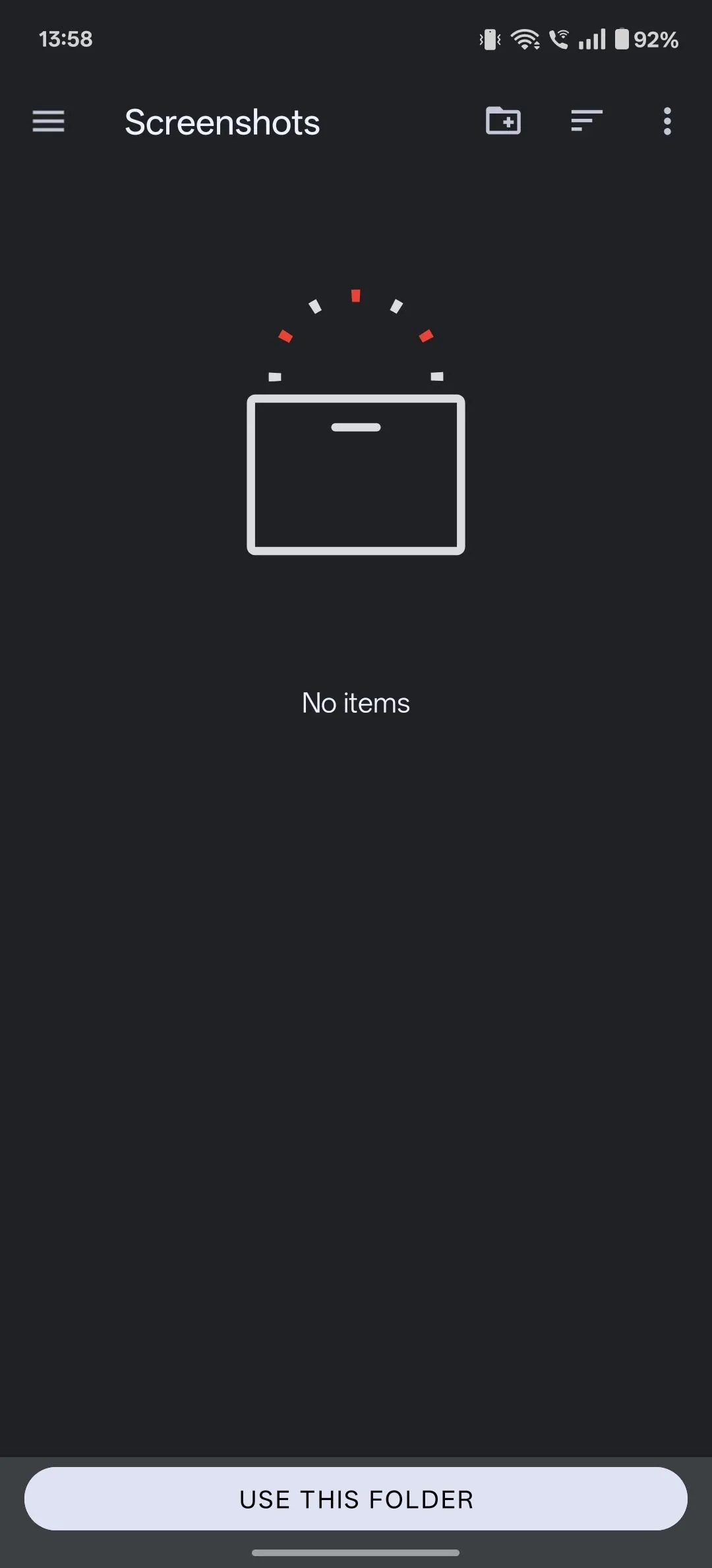 Chọn thư mục Screenshots trong DCIM để MacroDroid thực hiện hành động xóa tất cả ảnh chụp màn hình.