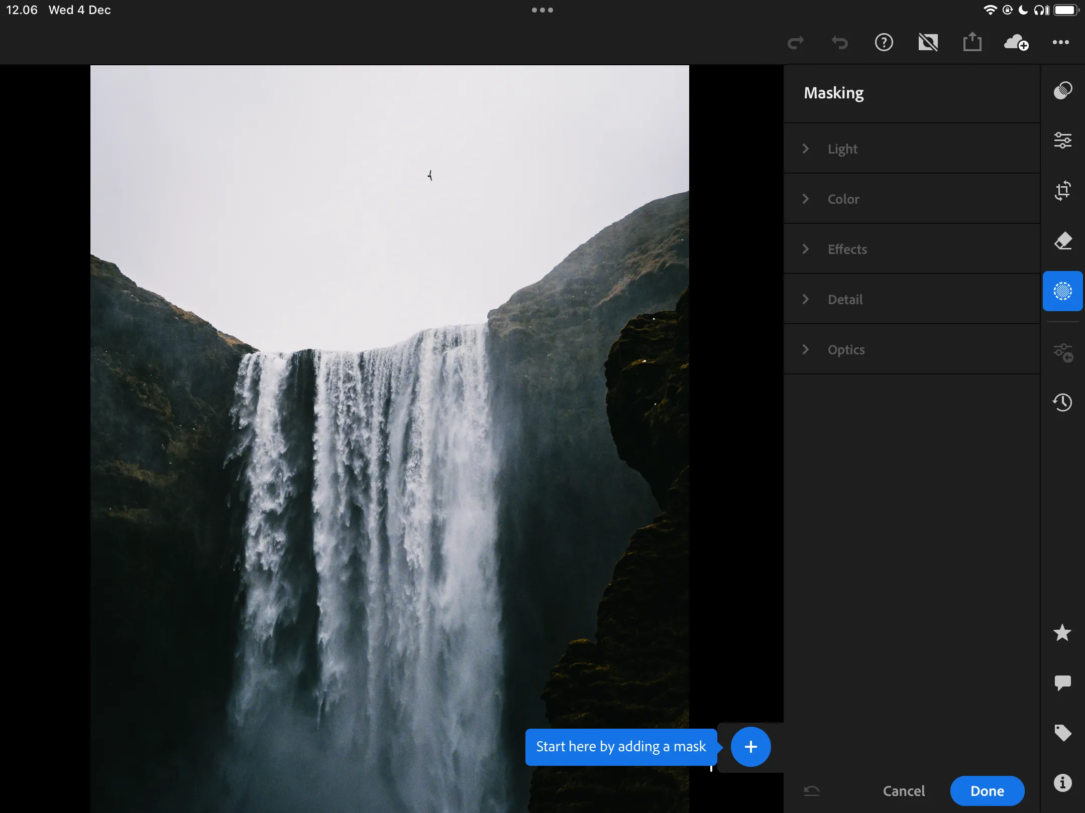 Chọn từ các phiên bản chỉnh sửa khác nhau trong ứng dụng Adobe Lightroom CC