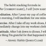 Công thức xếp chồng thói quen (Habit Stacking) từ sách Atomic Habits của James Clear