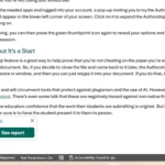 Cửa sổ pop-up mời dùng Grammarly Authorship hiển thị tùy chọn bắt đầu theo dõi hoạt động viết