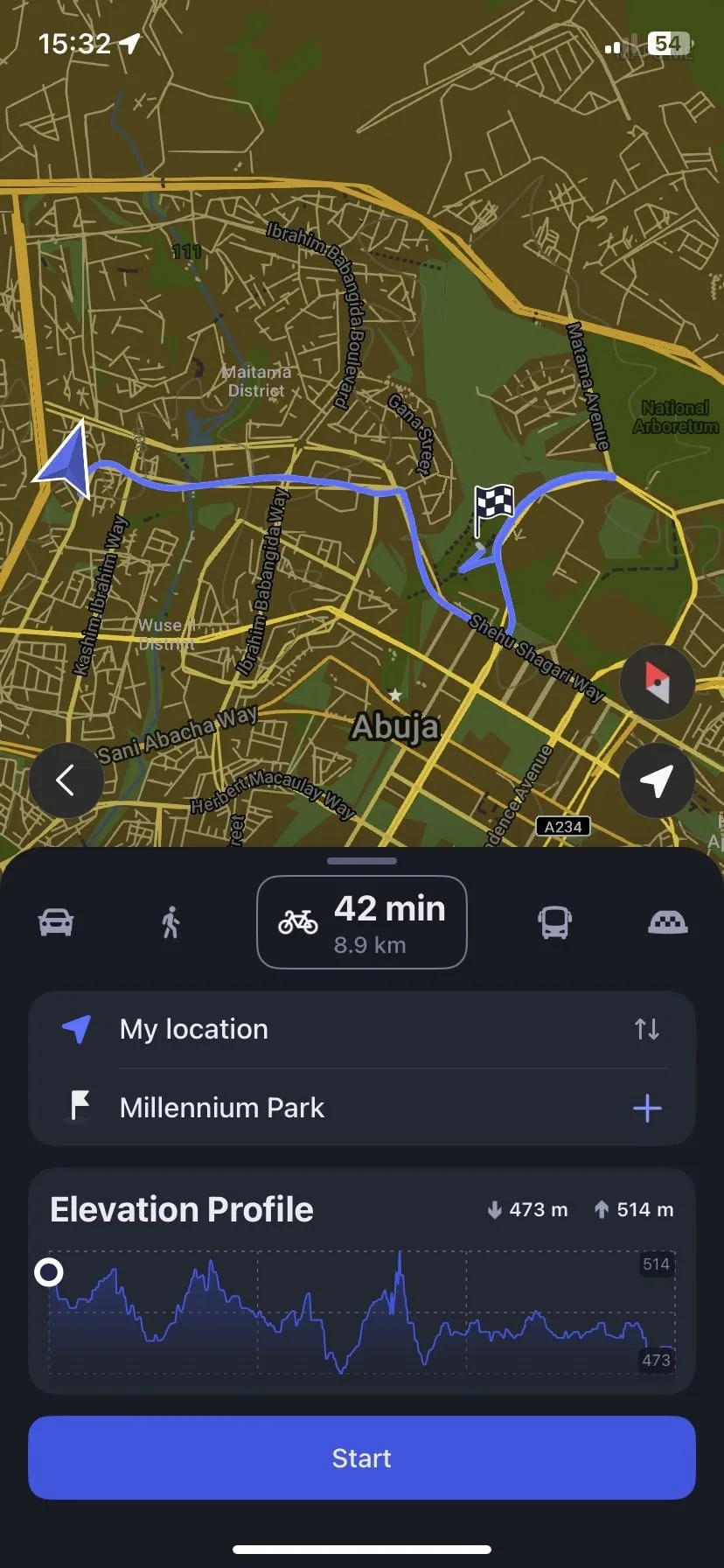 Dẫn đường xe đạp MAPS.ME