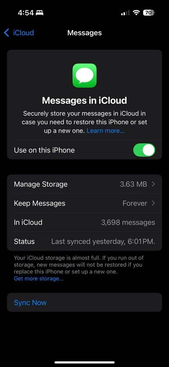 Danh sách các ứng dụng sử dụng iCloud trong cài đặt iPhone, giúp người dùng tắt hoặc quản lý dữ liệu lưu trữ.
