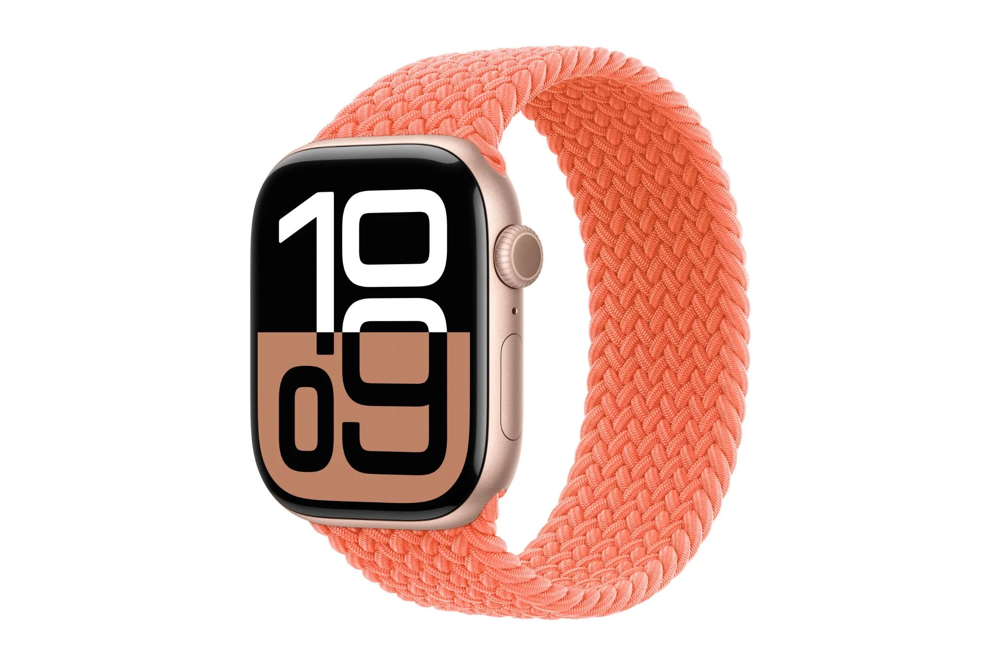 Dây đeo Apple Watch Braided Solo Loop màu cam quýt nổi bật