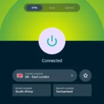 Express VPN được kết nối trên màn hình TV