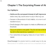 Ghi chú sách "Atomic Habits" về các bài học chính