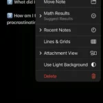 Ghim ghi chú mẫu nhật ký trì hoãn trong Apple Notes