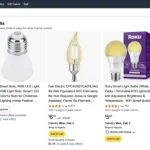 Giá bóng đèn thông minh giá rẻ trên Amazon Việt Nam, cho thấy sự hấp dẫn về chi phí