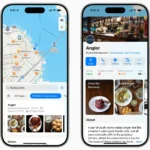 Giao diện Apple Maps hiển thị nhà hàng được đề xuất bởi Michelin Guide