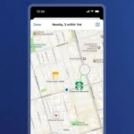 Giao diện bản đồ trong ứng dụng 1Password hiển thị các mục được gán vị trí cụ thể