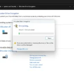 Giao diện BitLocker trên Windows, hướng dẫn mã hóa ổ cứng để bảo vệ dữ liệu sao lưu