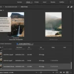 Giao diện cài đặt tùy chỉnh bảng điều khiển trong Adobe Bridge để quản lý ảnh