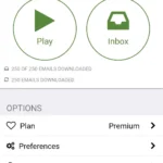 Giao diện chính Speaking Email, hiển thị danh sách email và điều khiển phát đọc