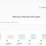 Giao diện chính ứng dụng Microsoft 365 Copilot với các tính năng hỗ trợ AI
