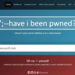 Giao diện kết quả tìm kiếm trên Have I Been Pwned hiển thị các vi phạm dữ liệu tài khoản.