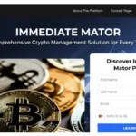 Giao diện một website lừa đảo đầu tư Nomani AI giả mạo Immediate Mator.