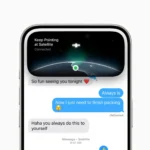 Giao diện nhắn tin vệ tinh trên Apple Watch Ultra 3, minh họa khả năng kết nối ngoài vùng phủ sóng